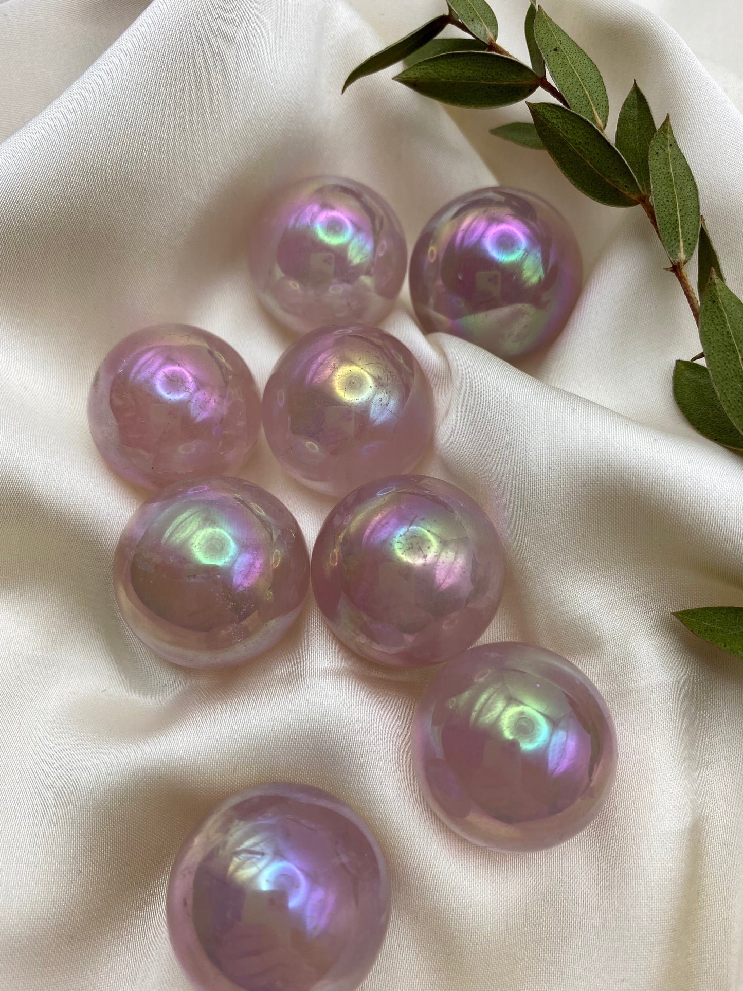 Aura rosenkvarts klot