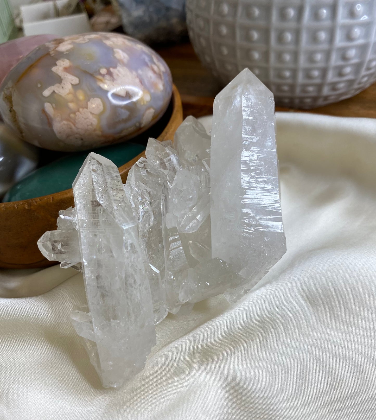 Bergkristall kluster