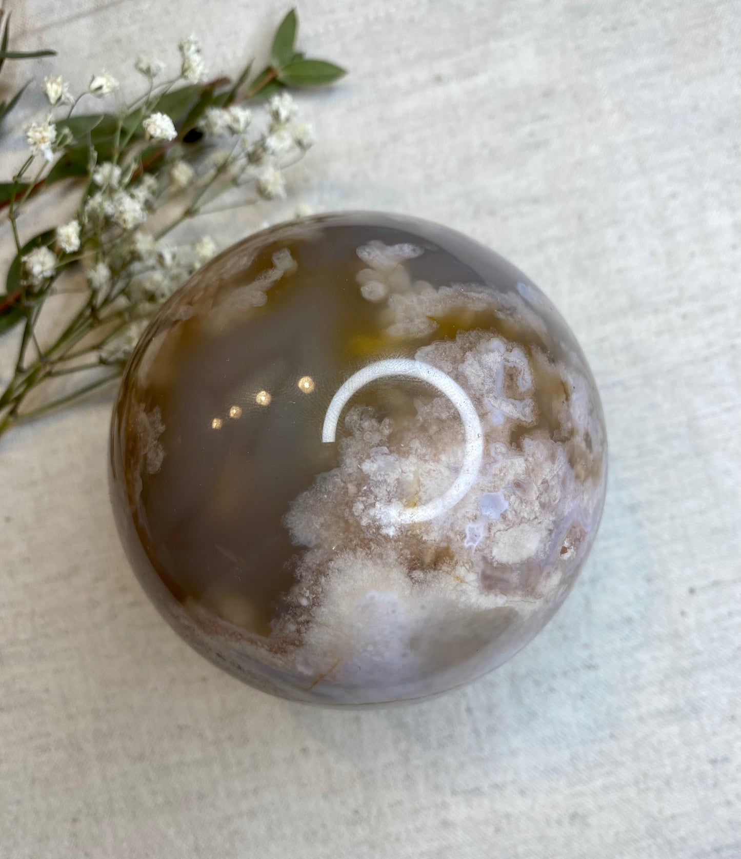 Blomster agat klot XL