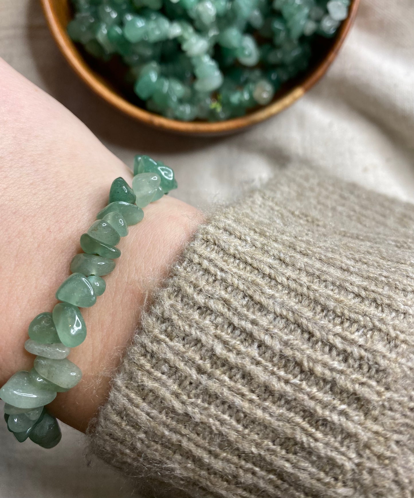 Grön aventurin armband