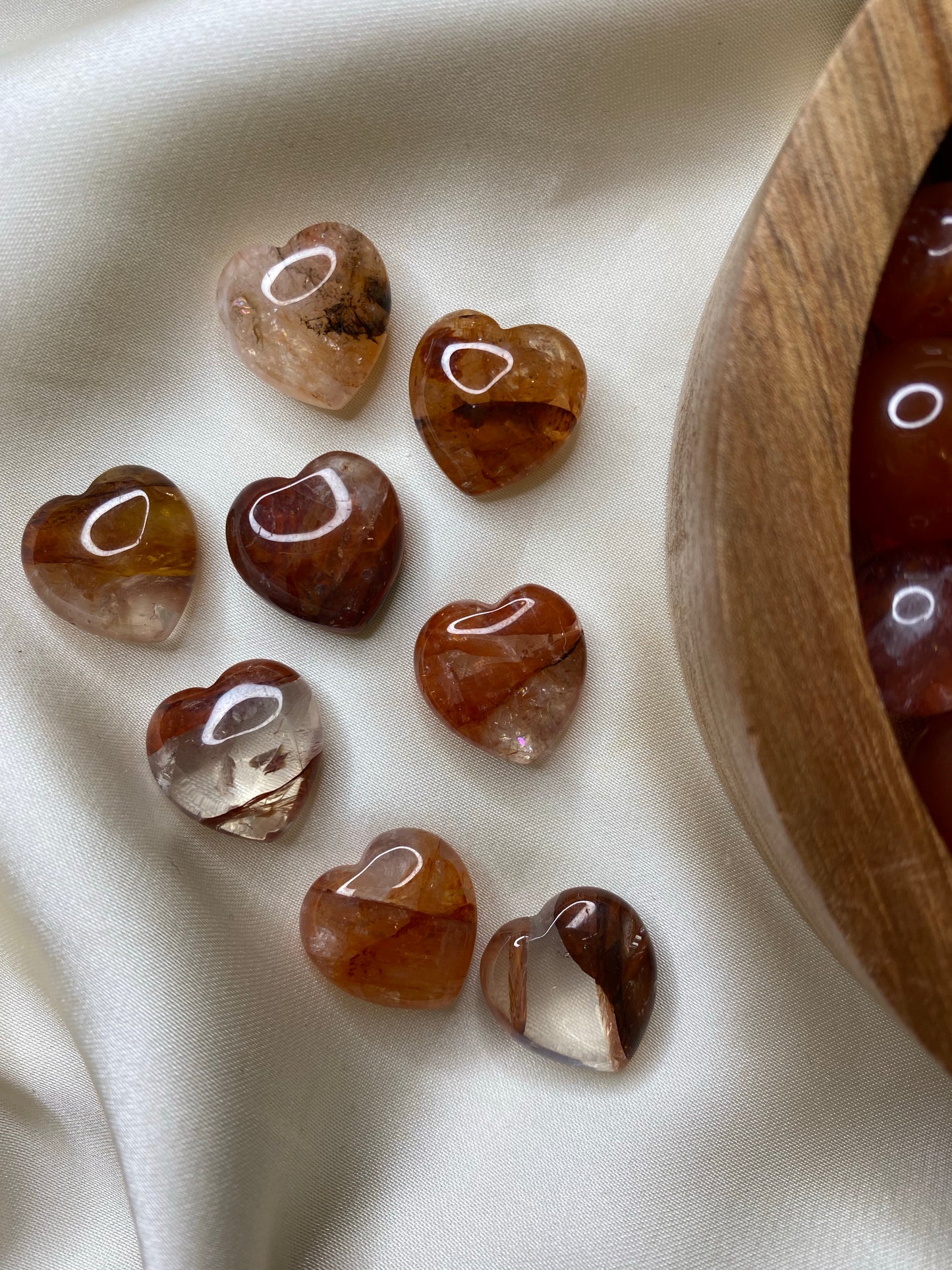 Eld kvarts hjärtan