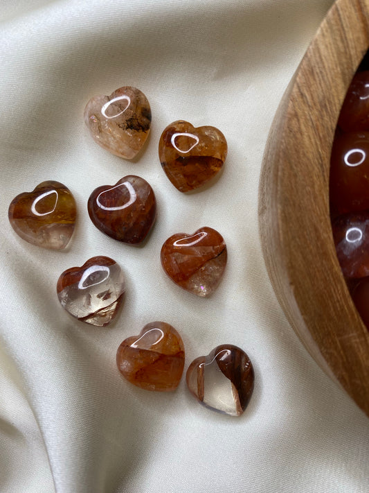 Eld kvarts hjärtan
