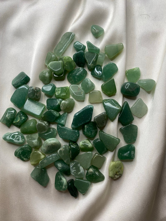 Grön aventurin chips