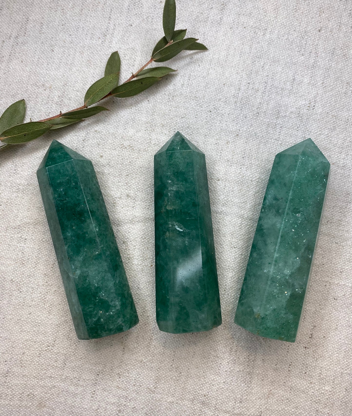 Grön jordgubbskvarts torn